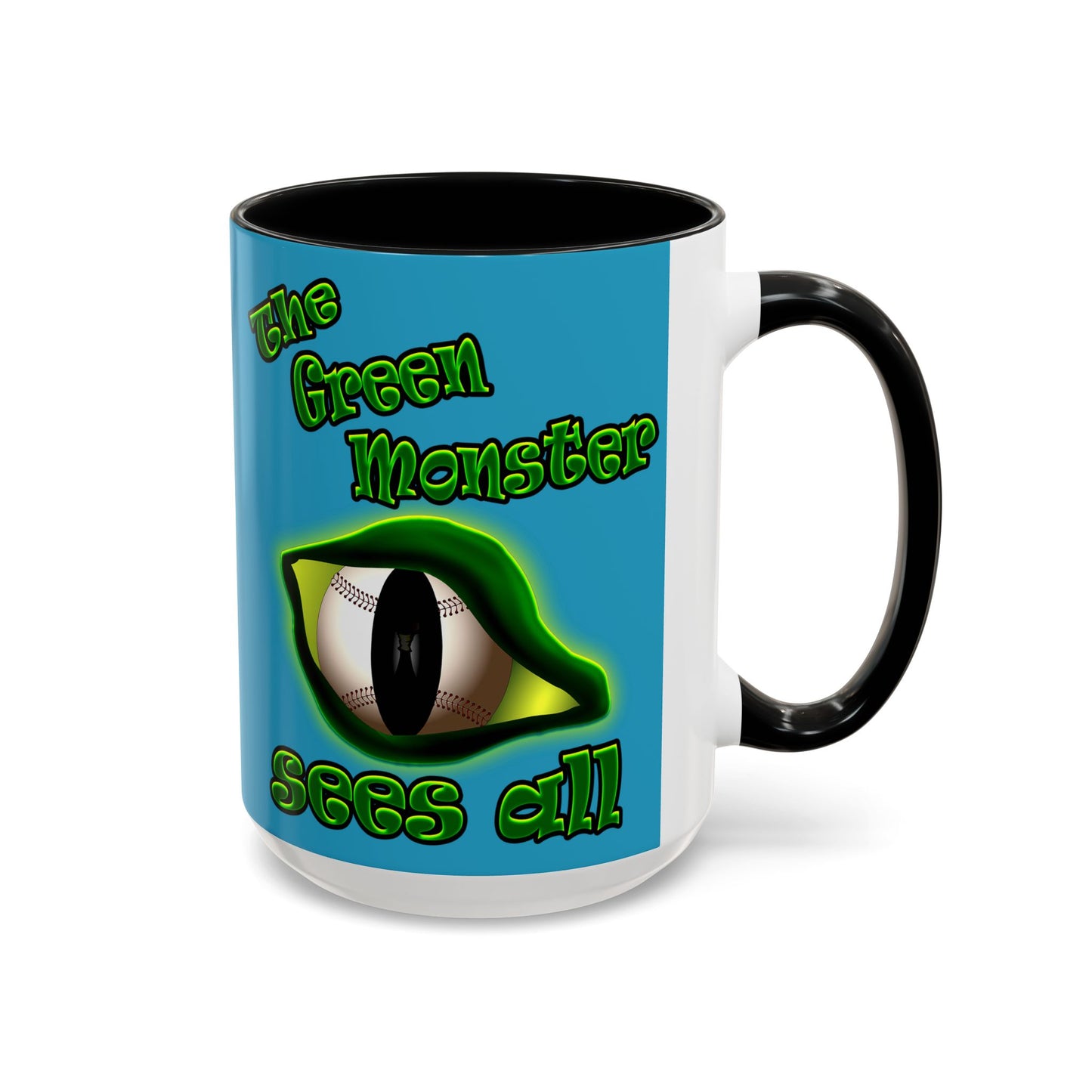 green monster - Accent Mug (turquoise)