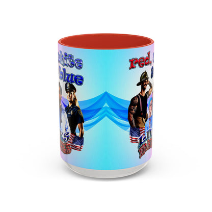 rw&b lives matter - Accent Mug (light blue-pink wave)