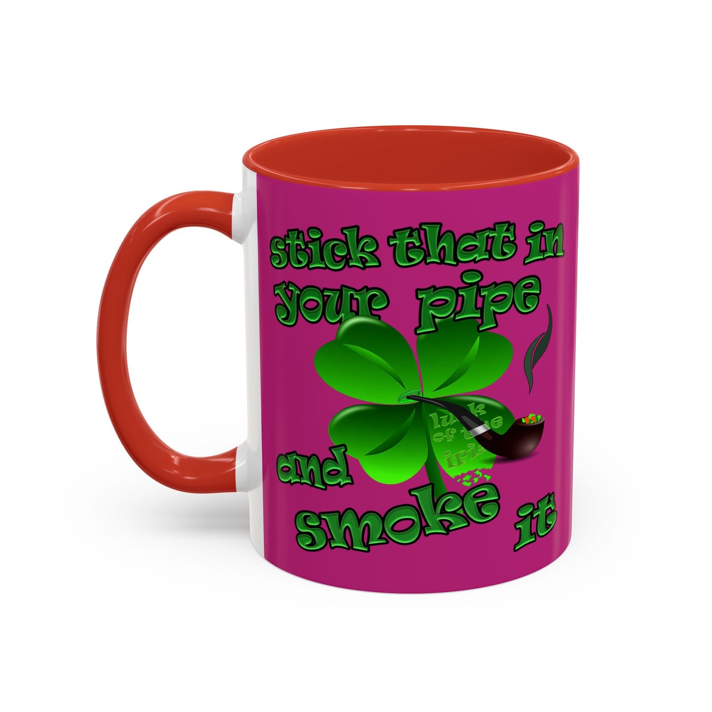 celtics logo - Accent Mug (pink)