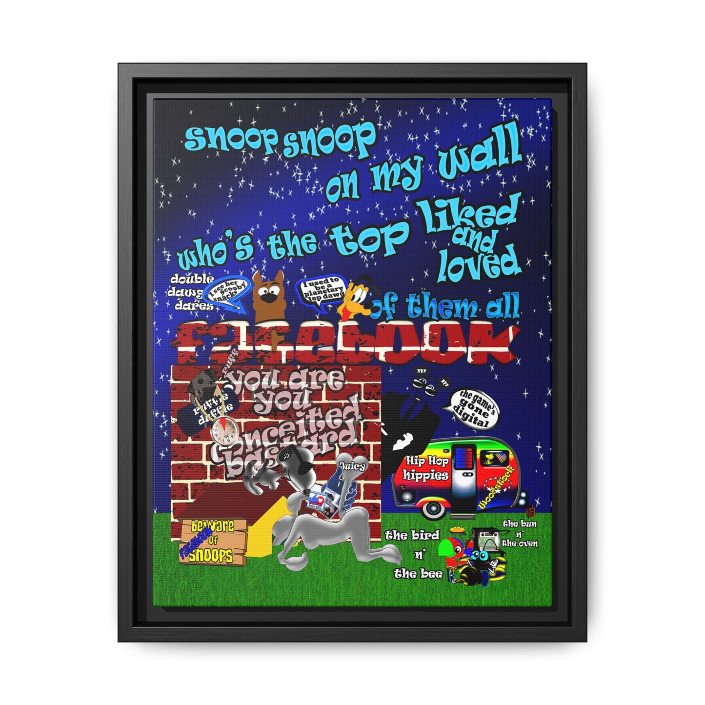 snoops - framed canvas art