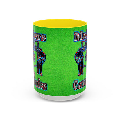 em cee squared - Accent Mug (green turf)