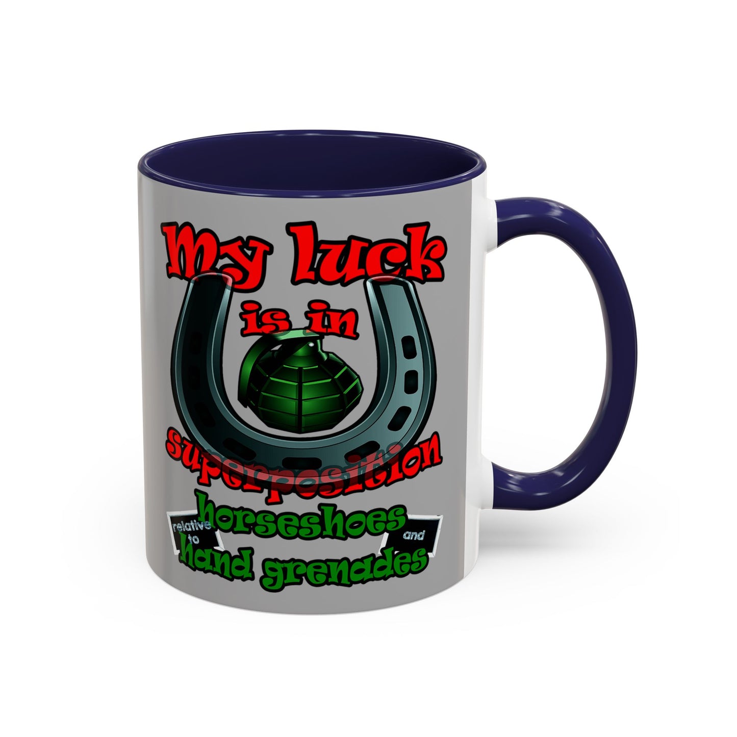 my luck - Accent Mug (light grey)