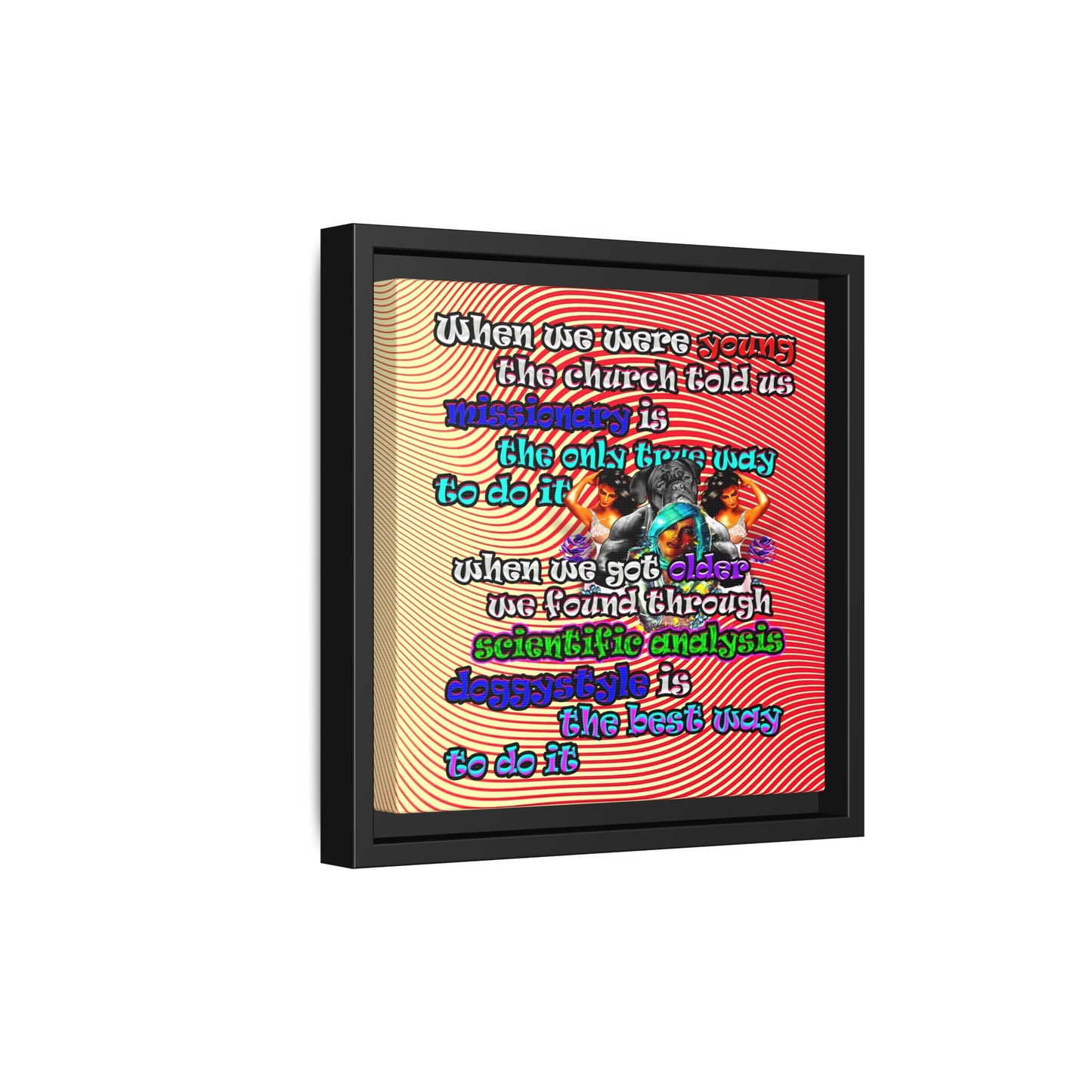 doggystyle - framed canvas art (yellow-orange wave)