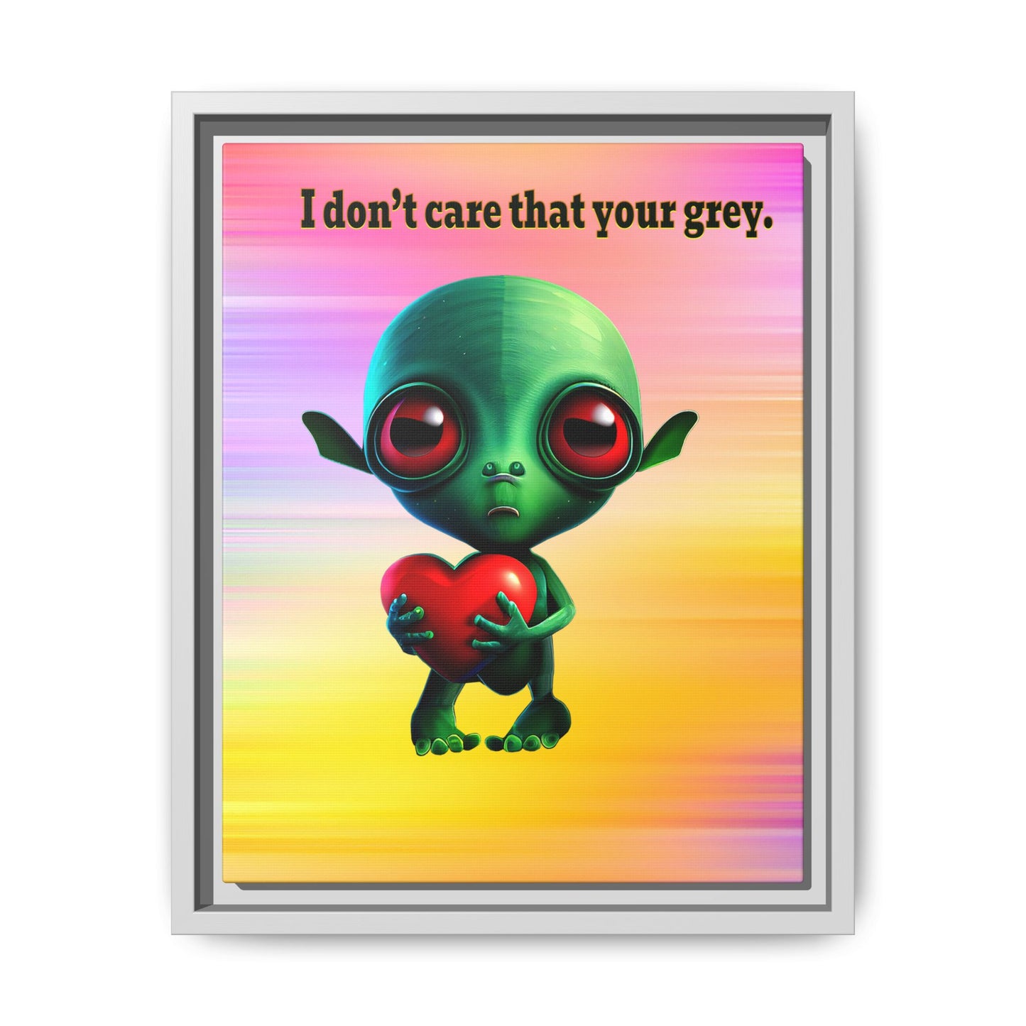 I don't care that your grey - framed canvas art (color blur)