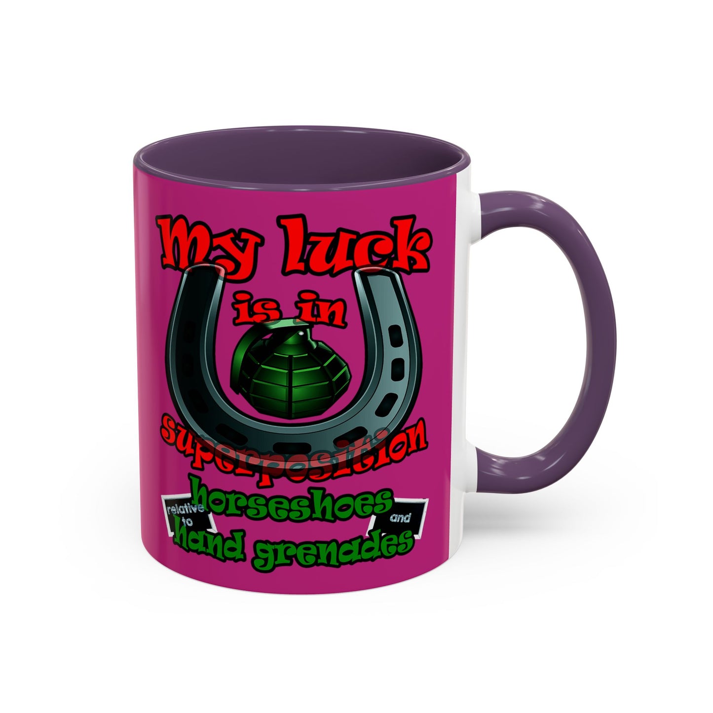 my luck - Accent Mug (pink)