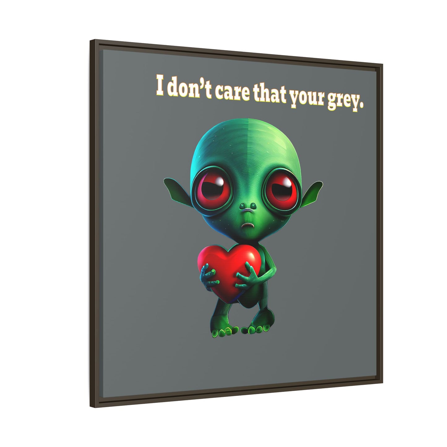 I don't care that your grey - framed canvas art (dark grey)