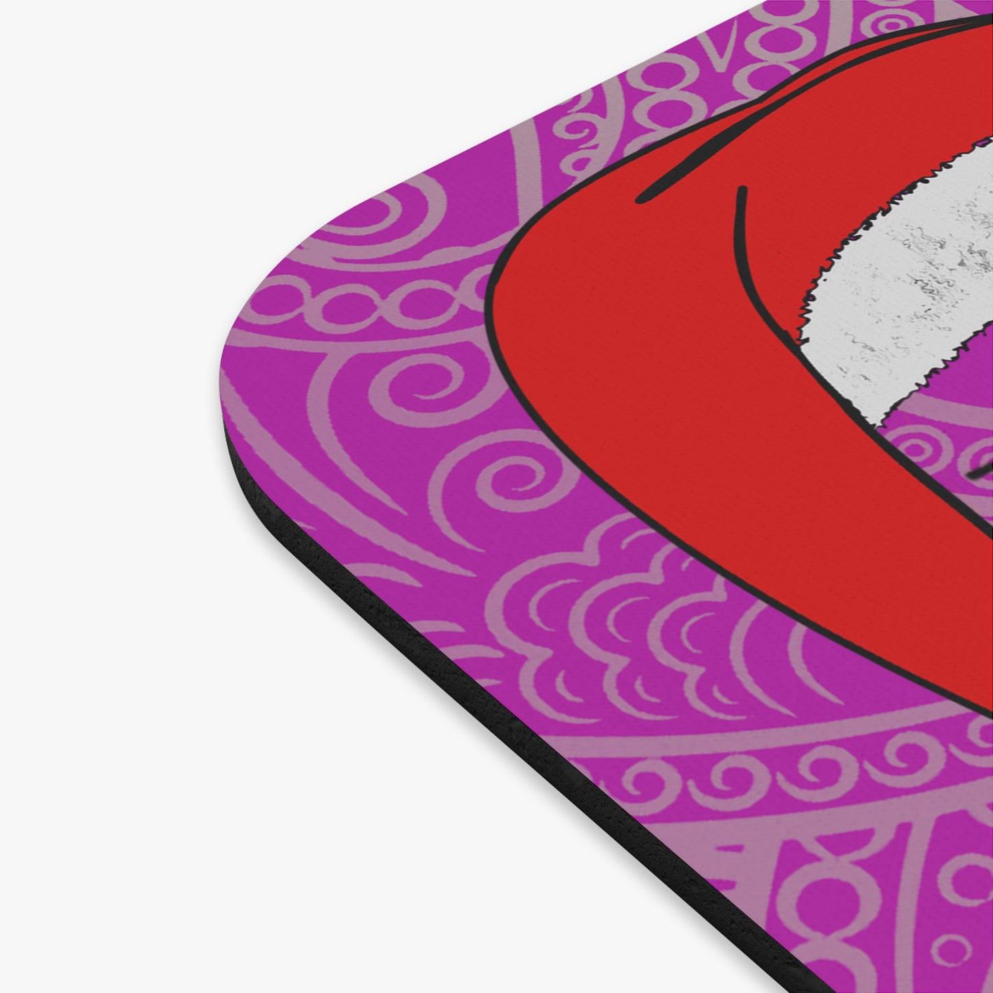 santa's shoes - Mouse Pad (Rectangle) (pink swirl)