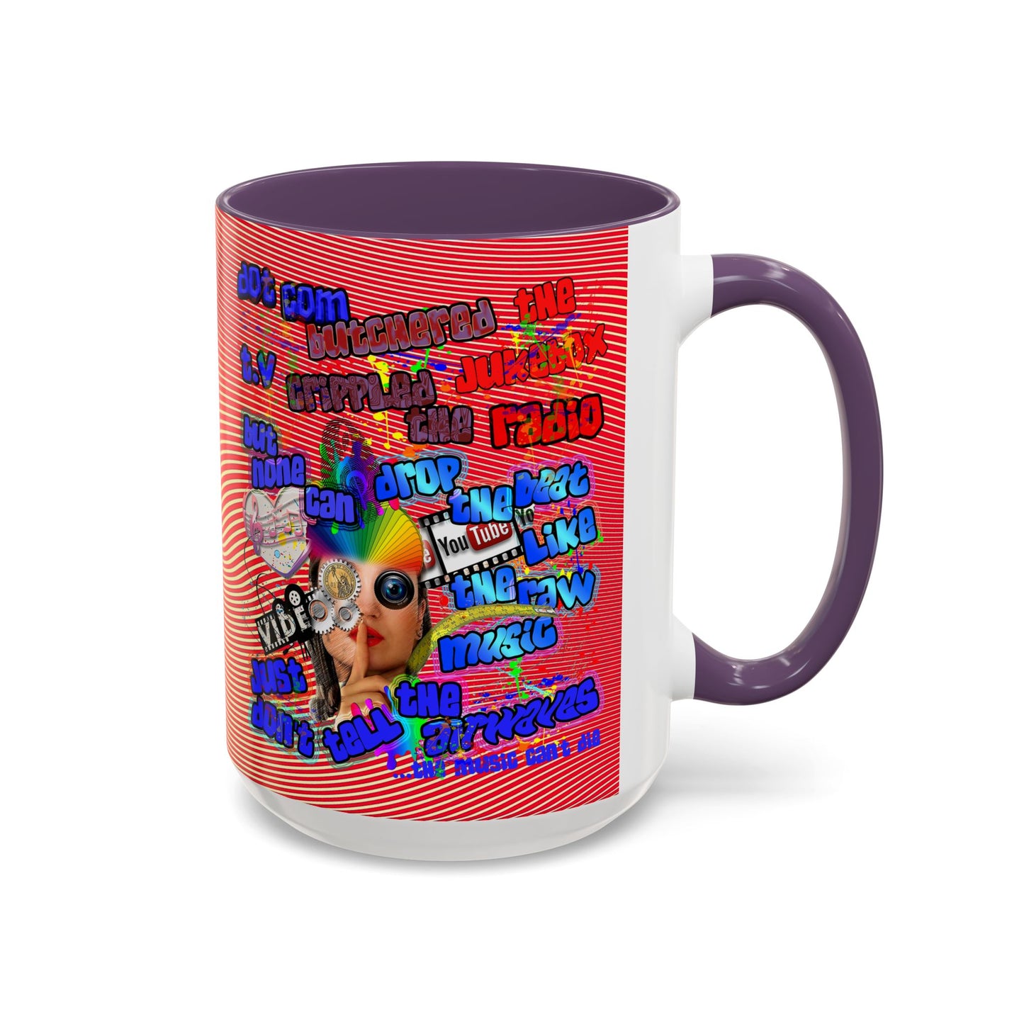 drop the beat - Accent Mug (yellow-orange wave)