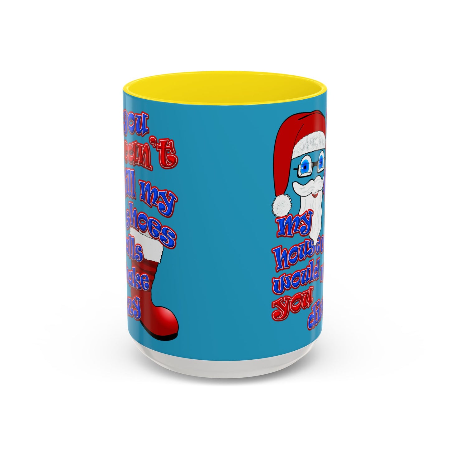 santa's shoes - Accent Mug (turquoise)