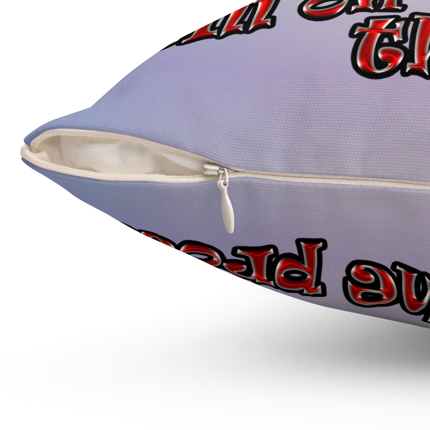 schrodinger's cat - Spun Polyester Square Pillow - (light blue-pink wave)