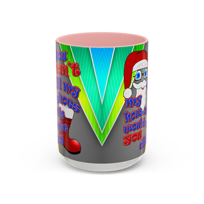 santa's shoes - Accent Mug (rainbow split)