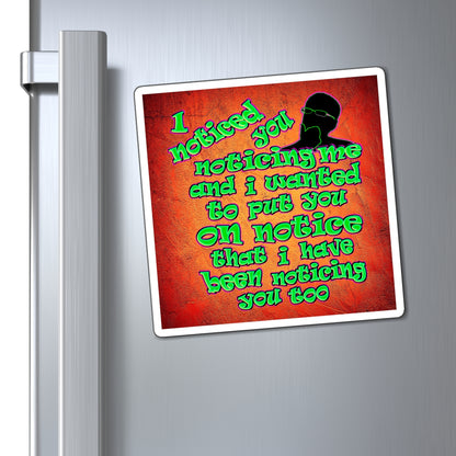 noticed you noticing - Magnets - (burnt orange)