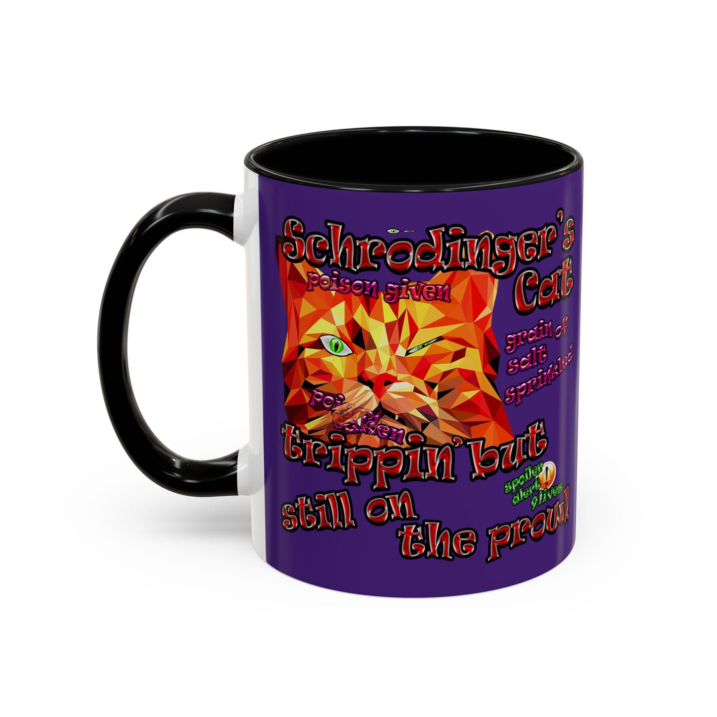 schrodinger's cat - Accent Mug (purple)
