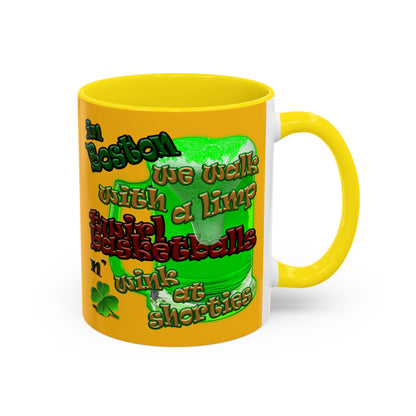 celtics logo - Accent Mug (yellow)