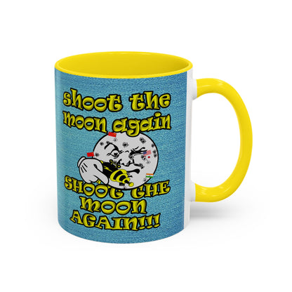 shoot the moon again - Accent Mug (faded blue)