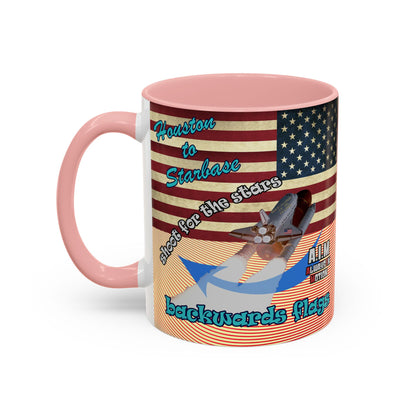 shoot for the stars - Accent Mug (yellow-orange wave)