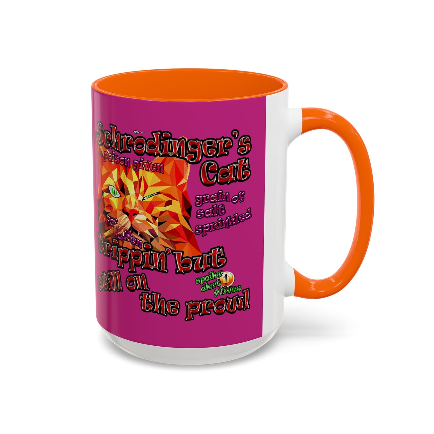 schrodinger's cat - Accent Mug (pink)