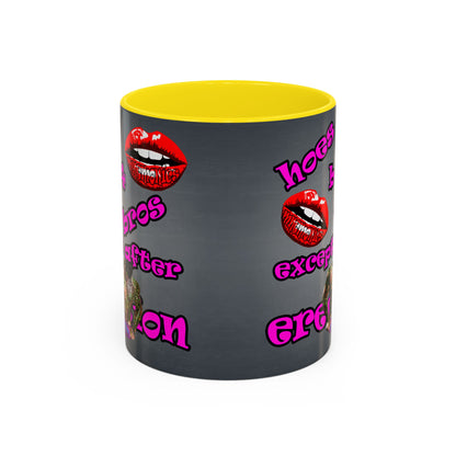 hoes b4 bros - Accent Mug (grey-light grey)