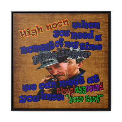 high noon - framed canvas art (brown papyrus)
