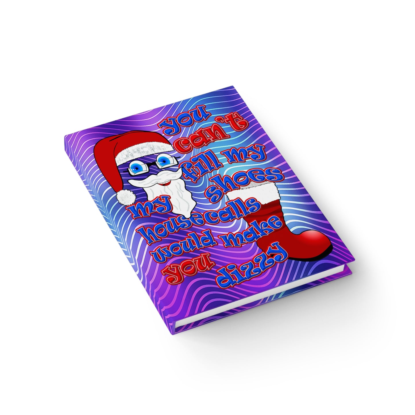 santa's shoes - journal-blank (purple wave)