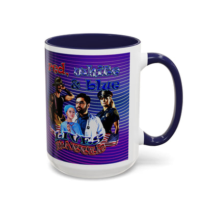 rw&b lives matter - Accent Mug (purple wave)