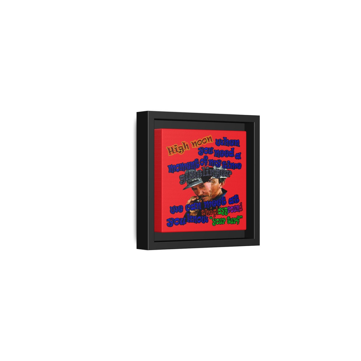 high noon - framed canvas art (red)
