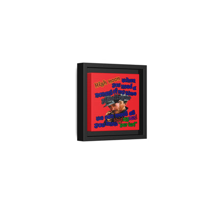 high noon - framed canvas art (red)