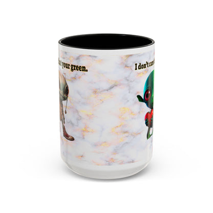 I don't care that your grey - Accent Mug (white marble)