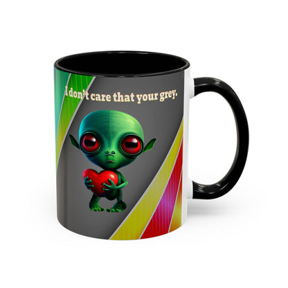 I don't care that your grey - Accent Mug (rainbow split)
