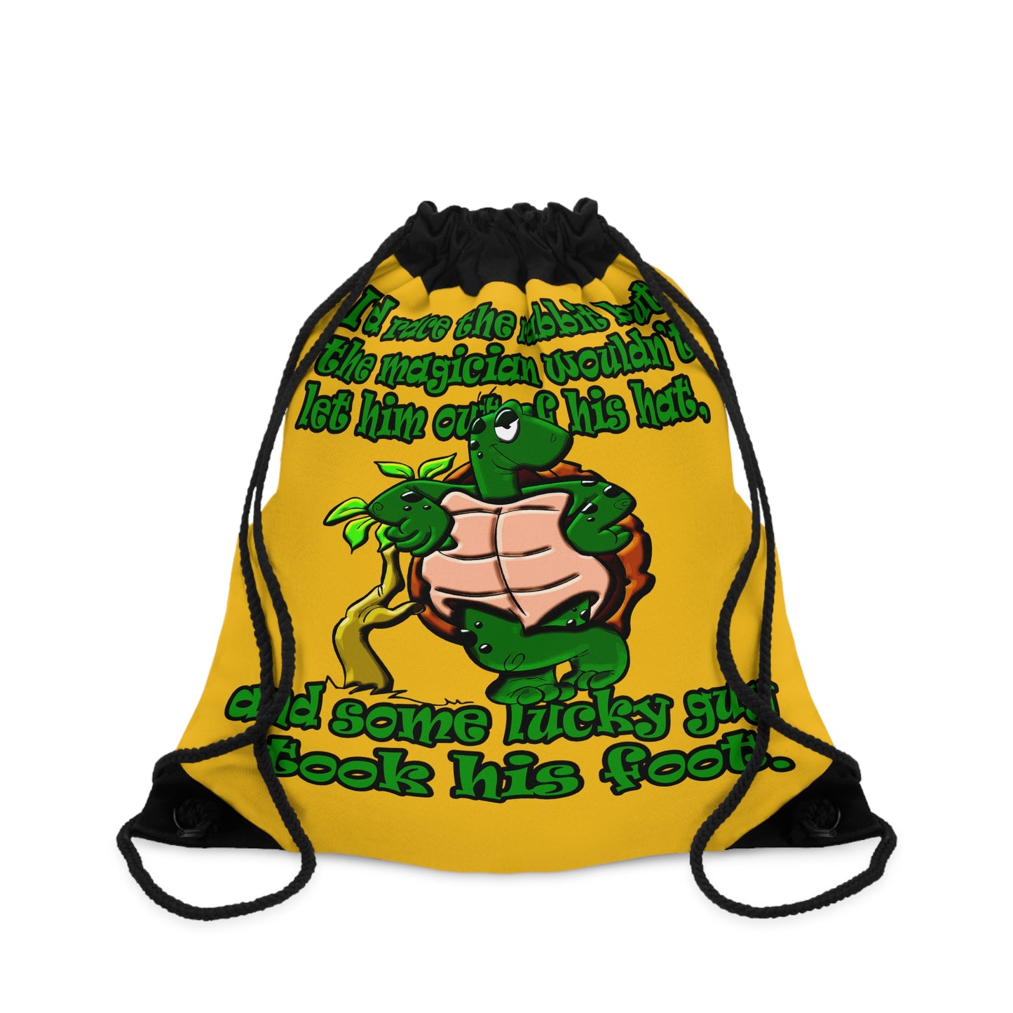 turtle race - Drawstring Bag (yellow)