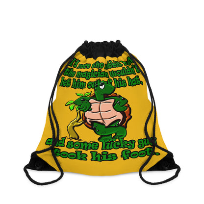 turtle race - Drawstring Bag (yellow)