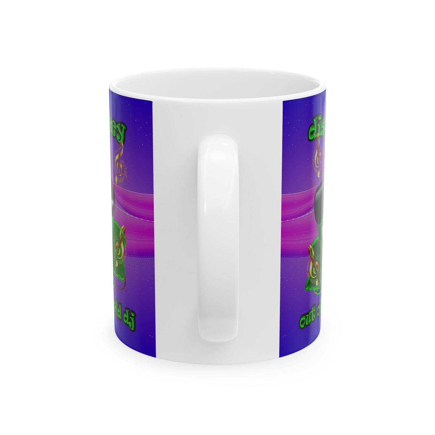 disc jockey - White Mug (purple-pink wave)