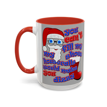 santa's shoes - Accent Mug (light grey)