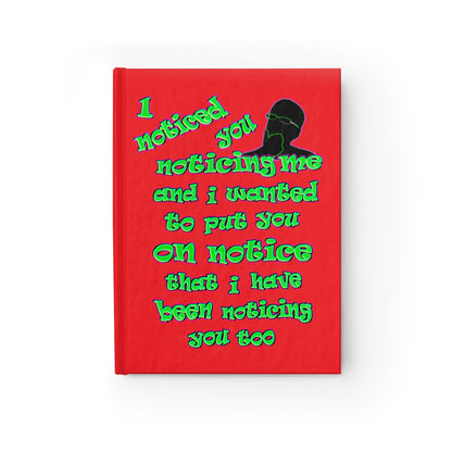 noticed you noticing - journal-lined (red)