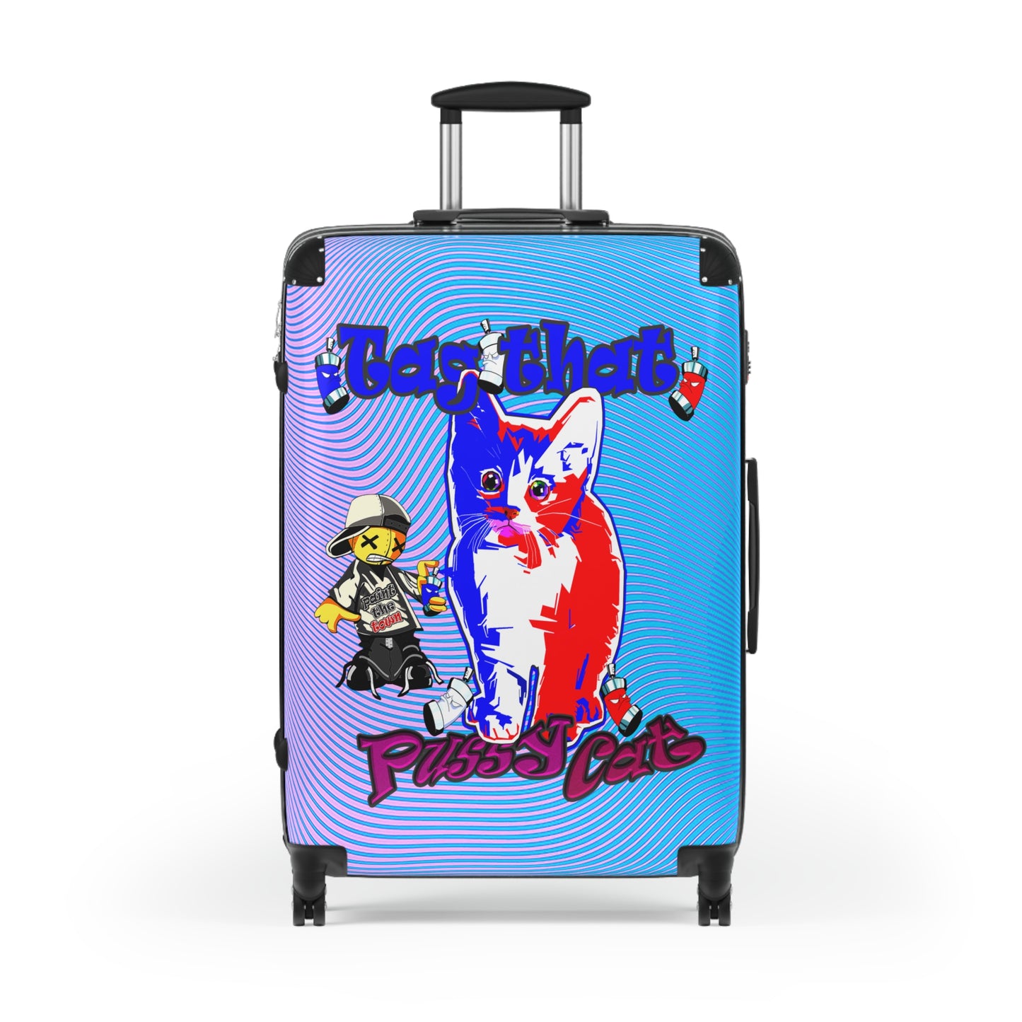 tag that - Suitcase (light blue-purple wave)
