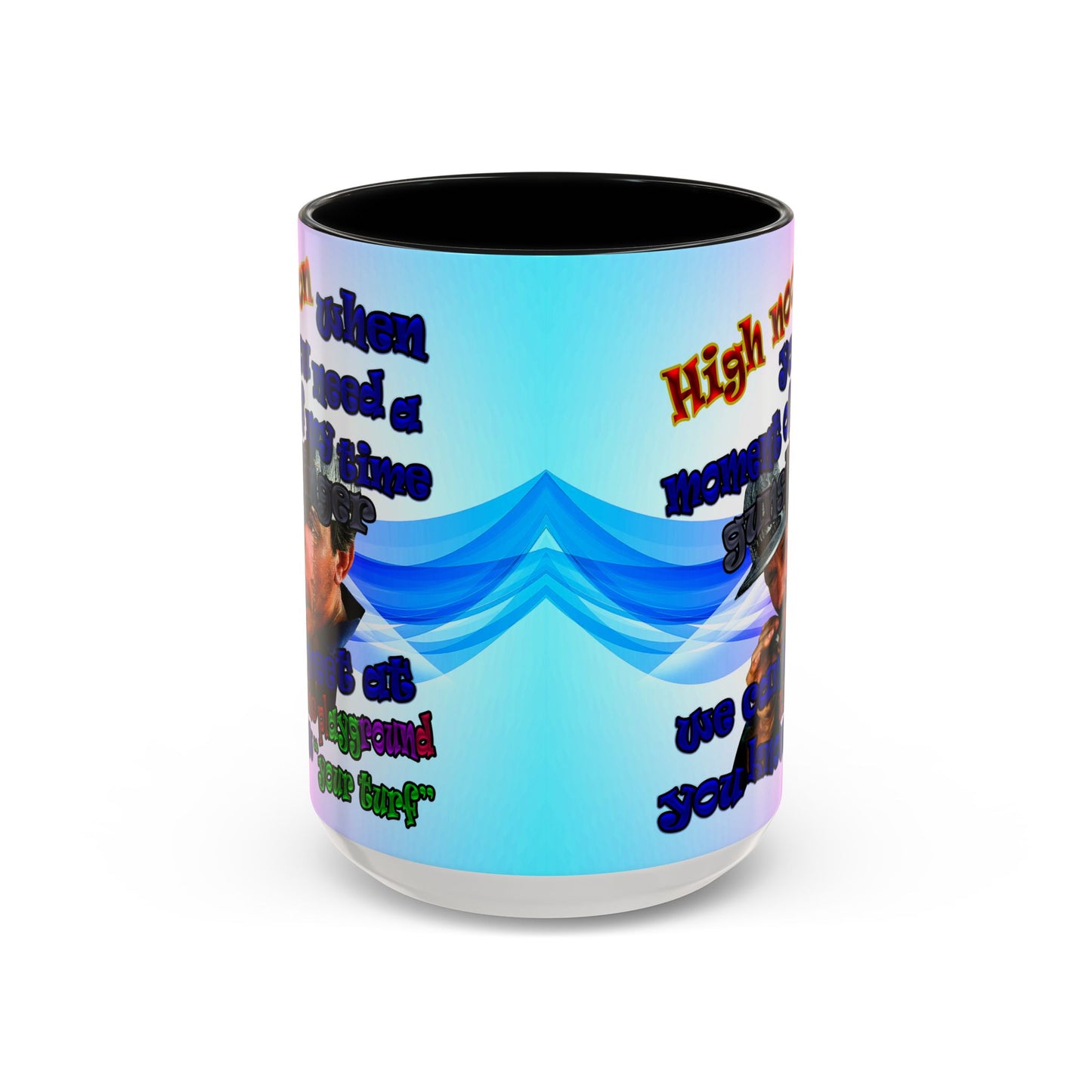 high noon - Accent Mug (light blue-pink wave)