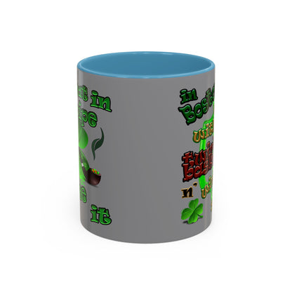 celtics logo - Accent Mug (grey)