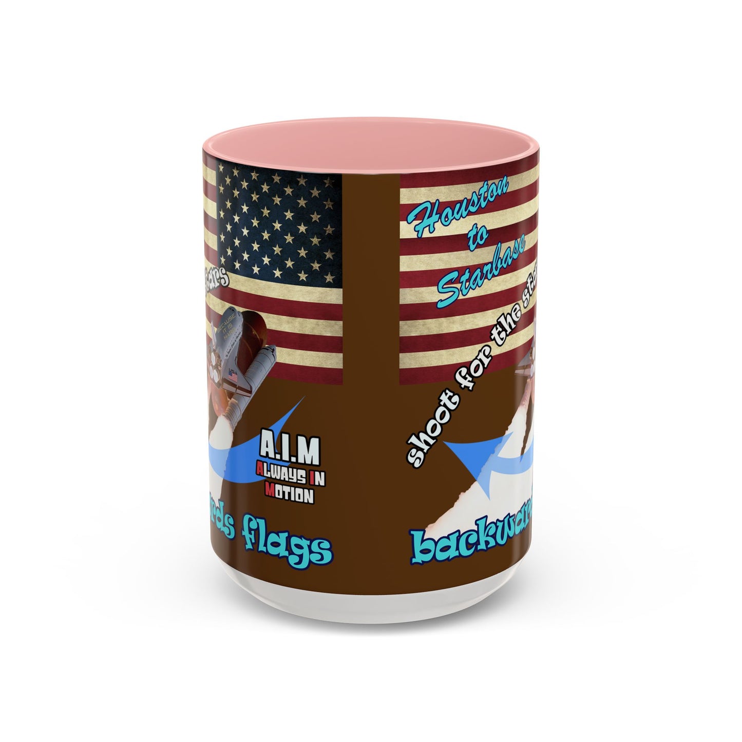 shoot for the stars - Accent Mug (brown)