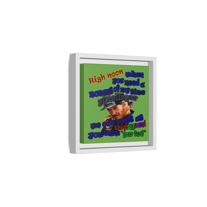 high noon - framed canvas art (green)