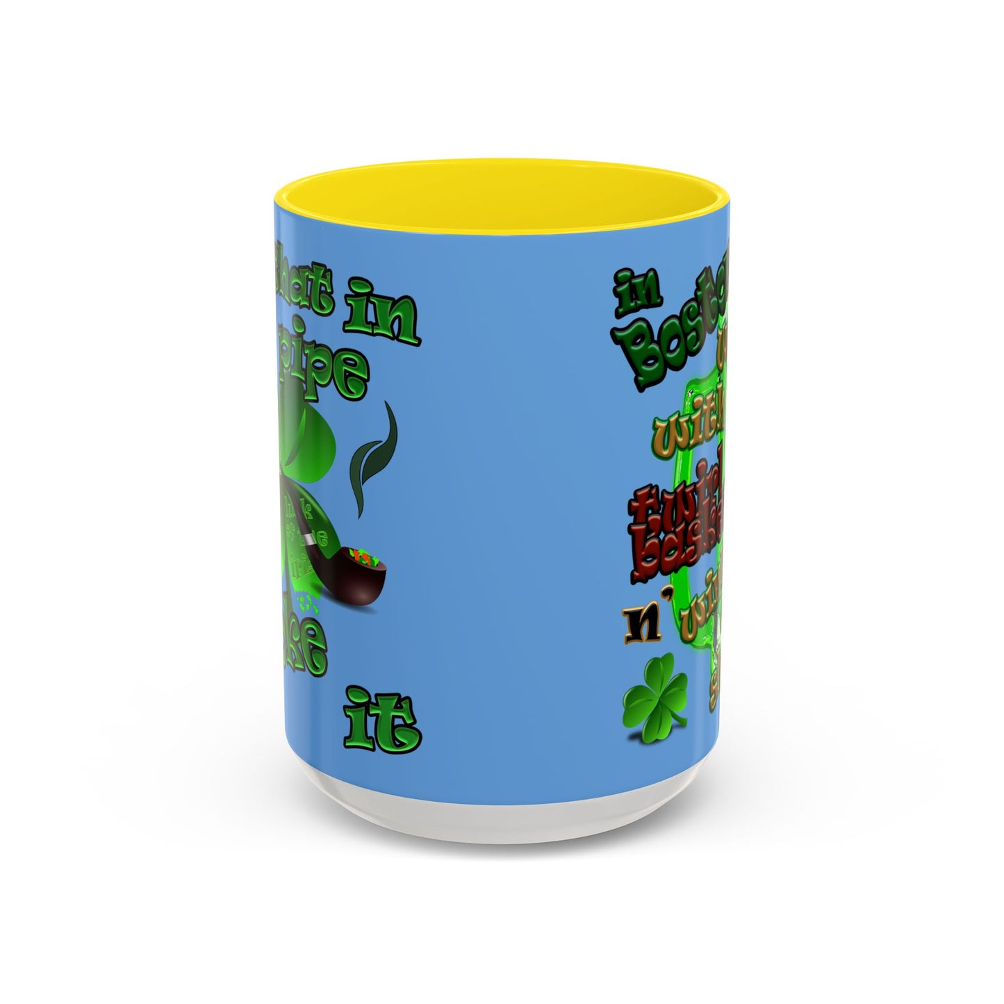 celtics logo - Accent Mug (light blue)