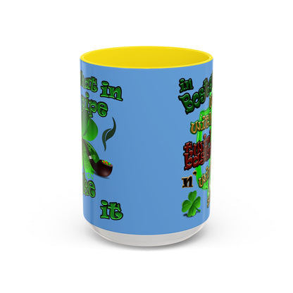 celtics logo - Accent Mug (light blue)