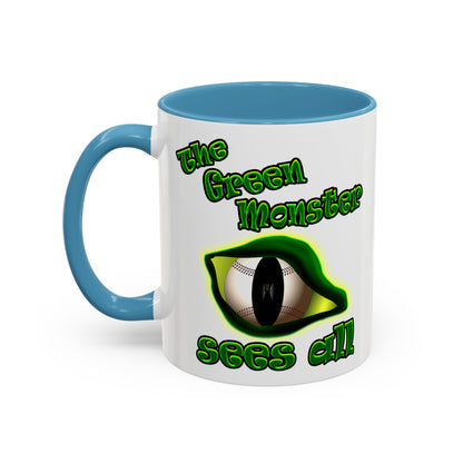 green monster - Accent Mug (white)