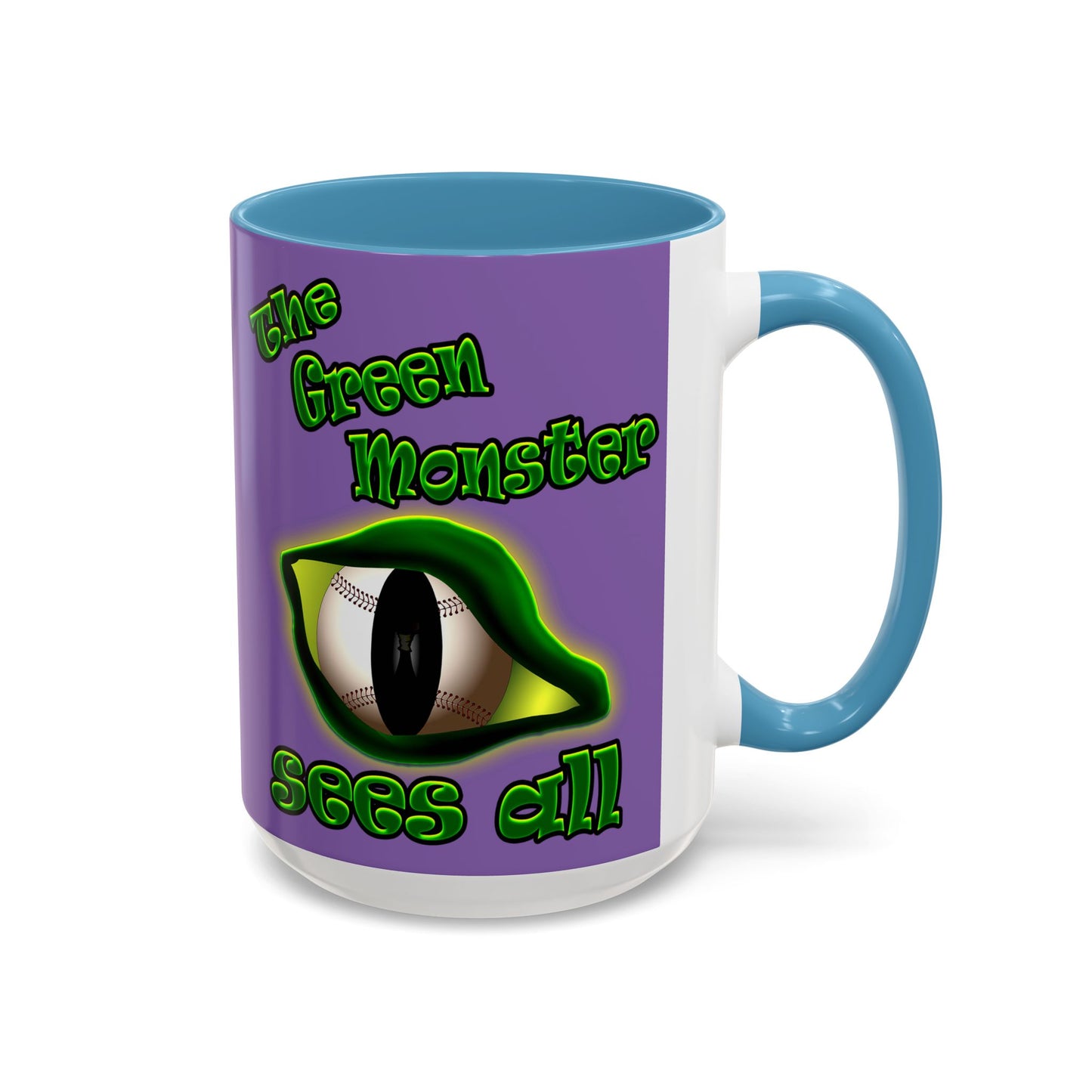 green monster - Accent Mug (light purple)