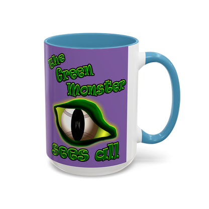 green monster - Accent Mug (light purple)