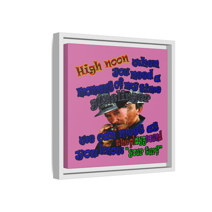 high noon - framed canvas art (light pink)
