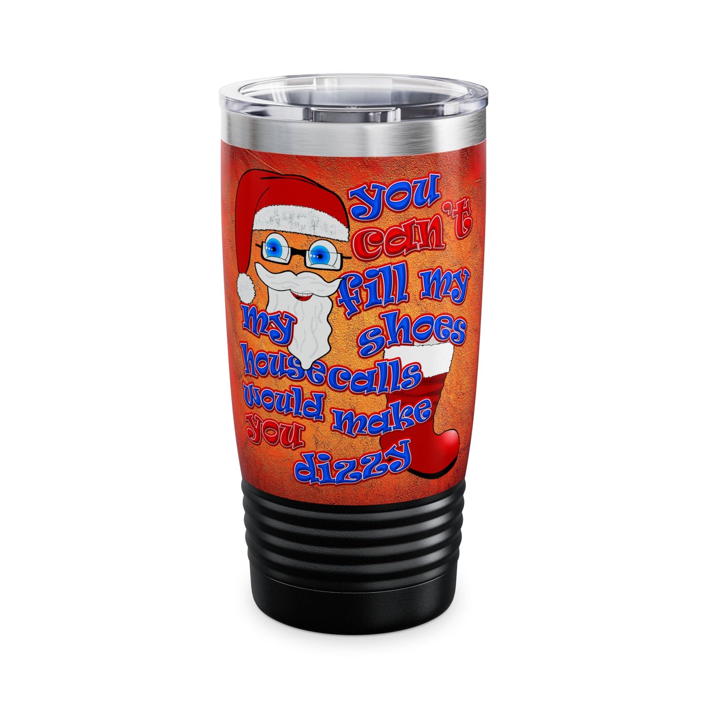 santa's shoes - Ringneck Tumbler, 20oz (burnt orange)