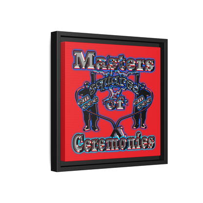 em cee squared - framed canvas art (red)