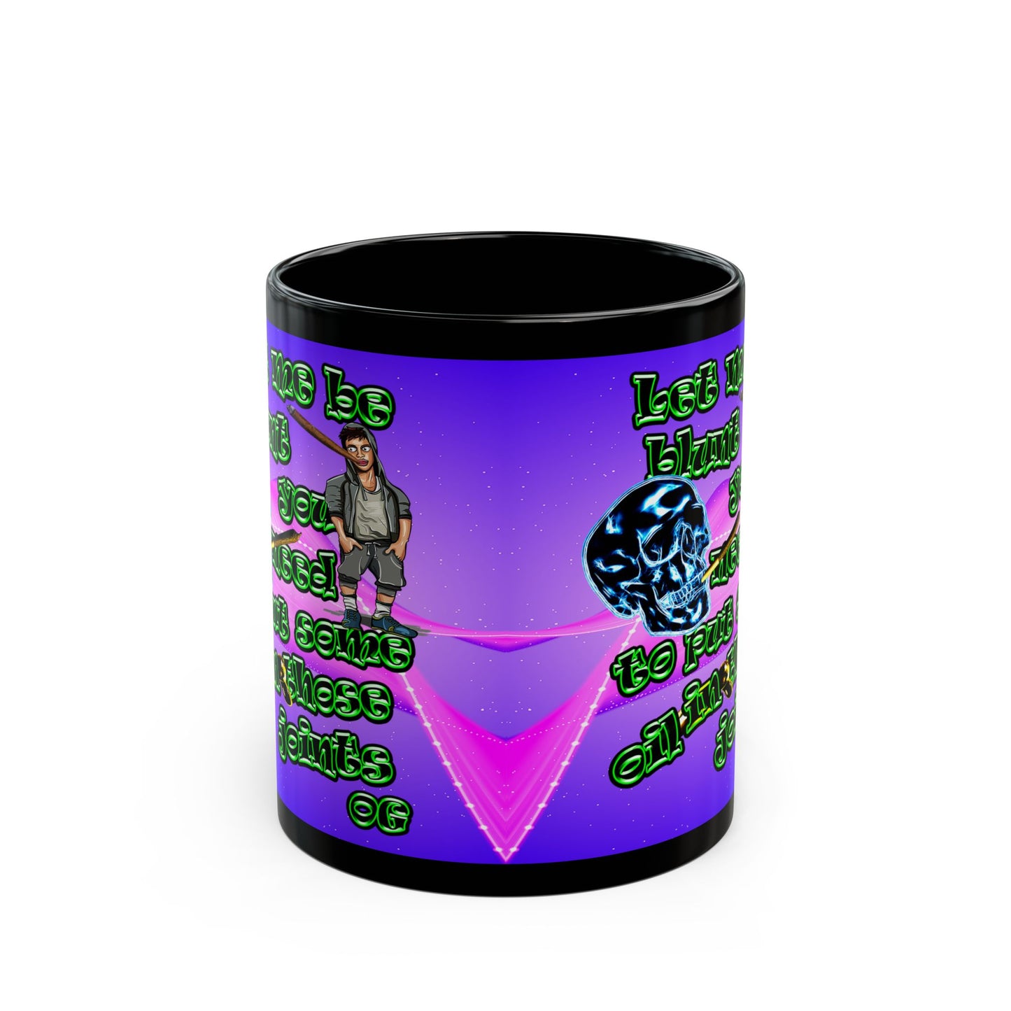 og - Black Mug (purple-pink wave)