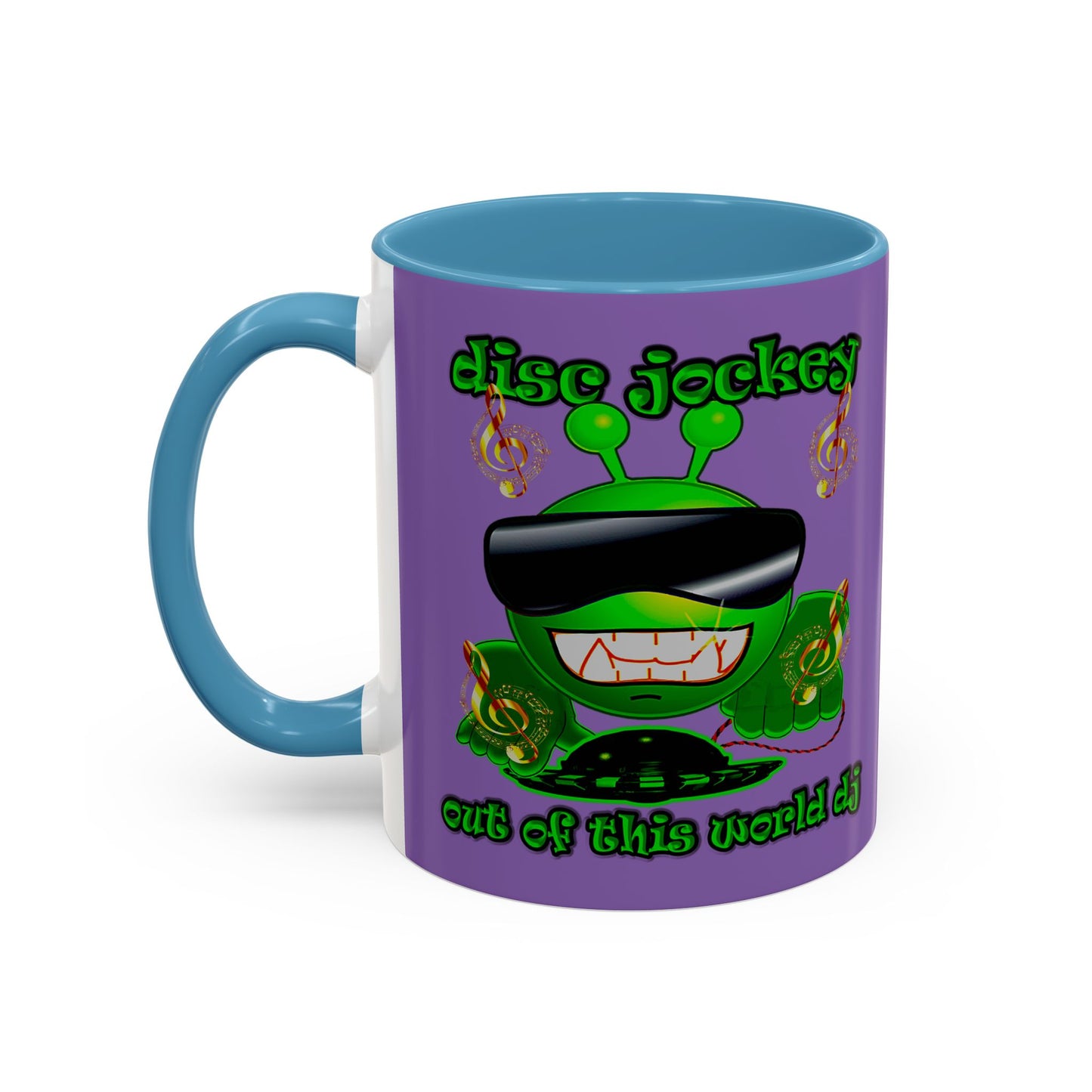disc jockey - Accent Mug (light purple)