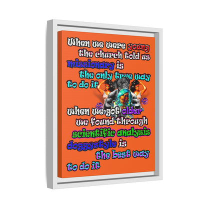 doggystyle - framed canvas art (orange)